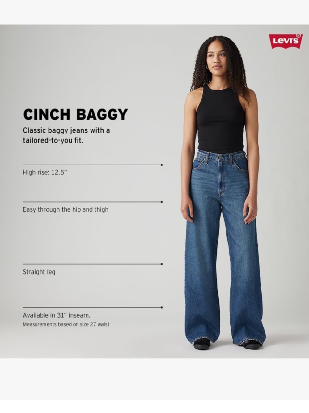 Levi's Cinch Baggy High-Rise Women's Jeans - Blue